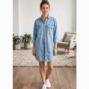 Universal Thread Blue Denim Dress, Size Small